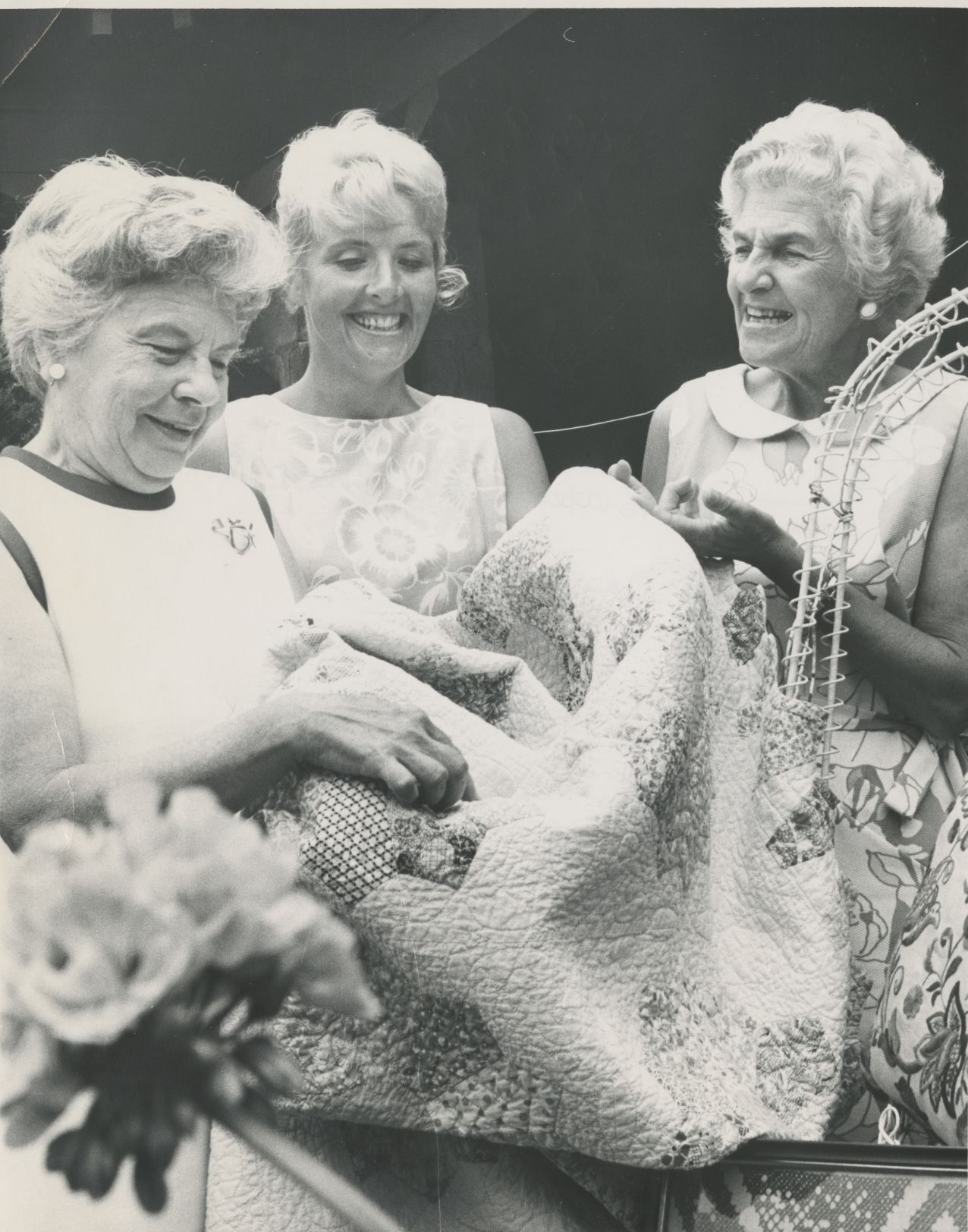 7-8-1971 Garden Club Mrs Robt Betten, Mrs Robt Morton, and Mrs Harold Davis